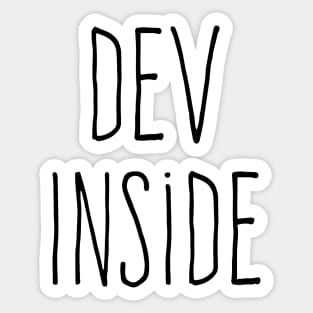 Coder shirt Dev Inside Sticker